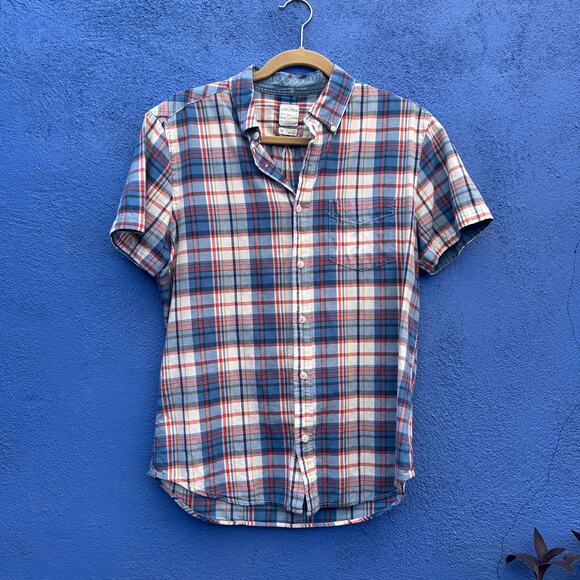 vintage gap plaid cotton button down - Picture 1 of 4